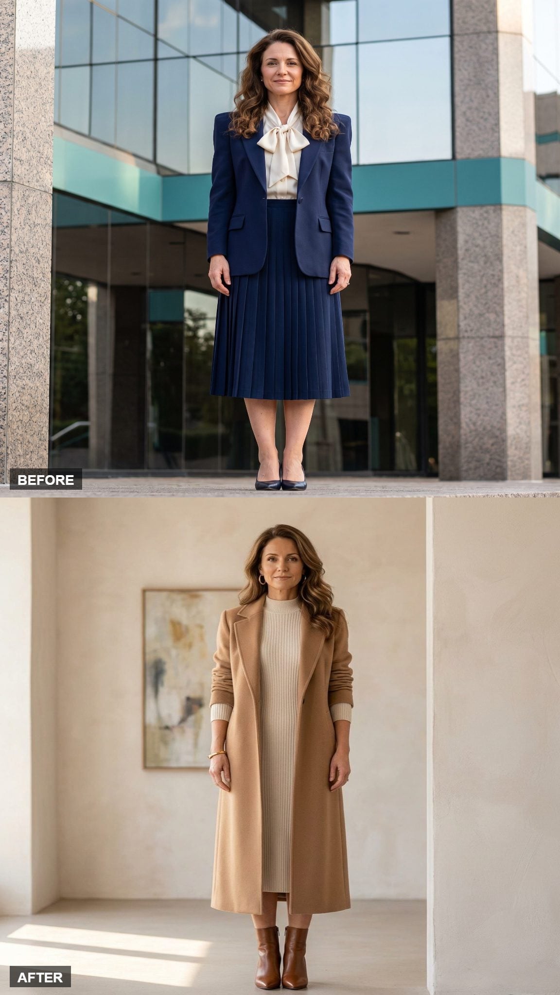 The Sculpted Knit Dress and Long Coat