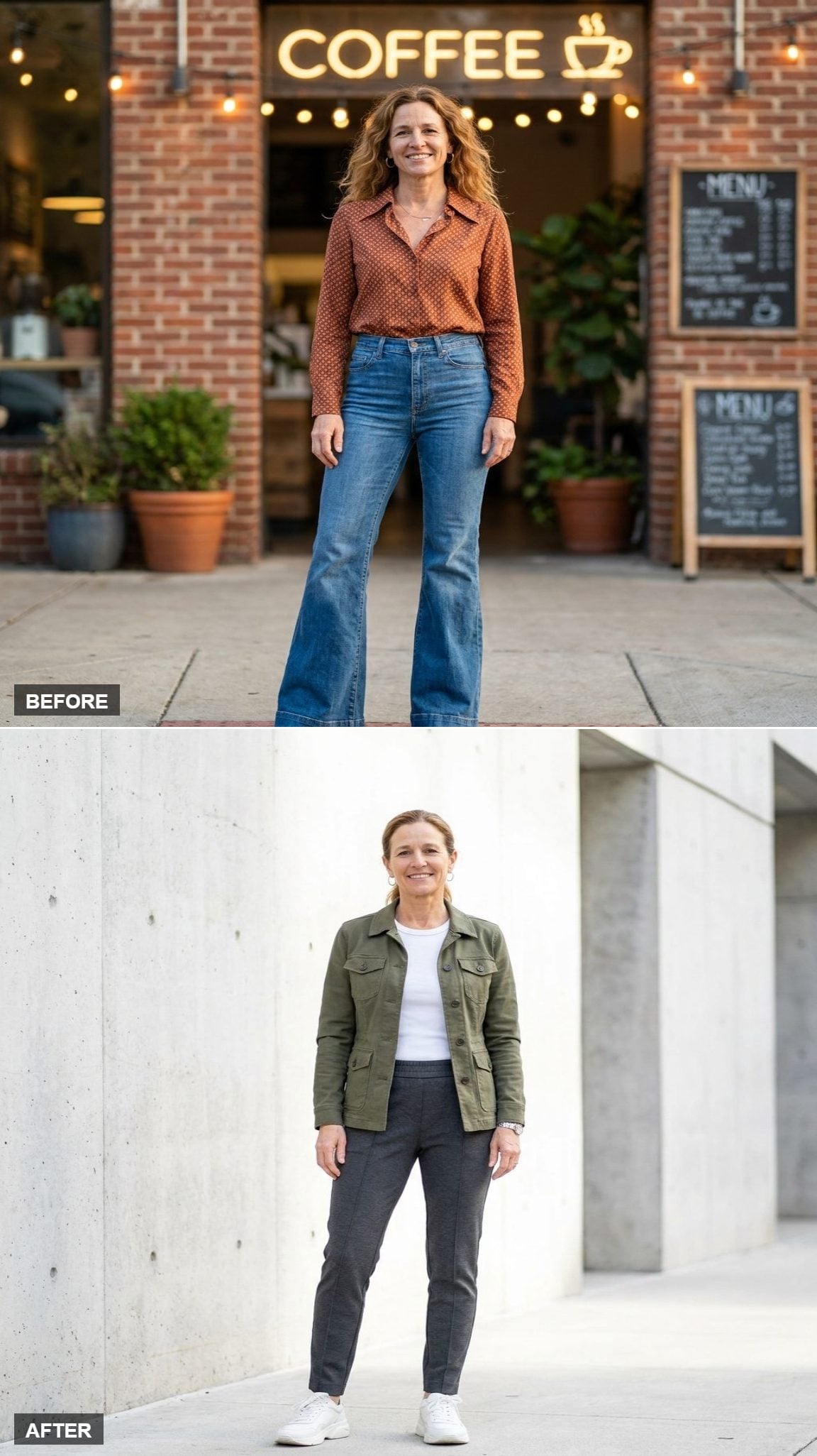 Sharp Casual Friday in a Olive Utility Jacket, White Tee, and Tailored Joggers