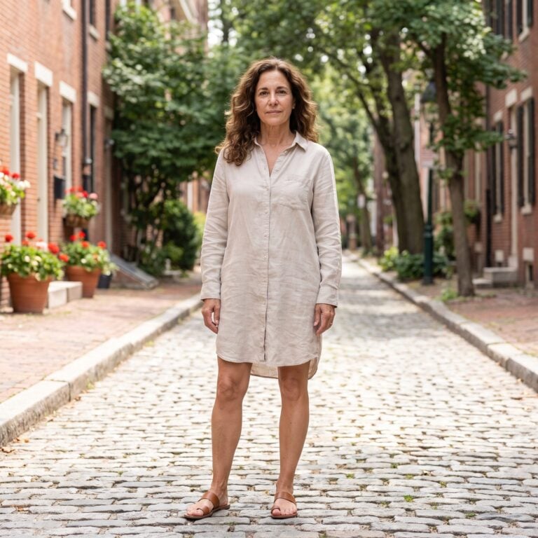 She Bought a Linen Shirt Dress for Summer but Couldn't Figure Out How to Make It Look Flattering at 56. She Asked AI — These