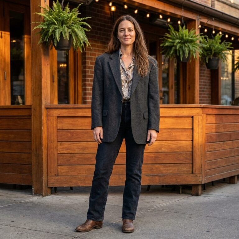 She Bought One Oversized Blazer at a Thrift Store but Couldn’t Make It Look Flattering at 45. She Asked AI to Rework It — These Are the 28 Before & After Looks