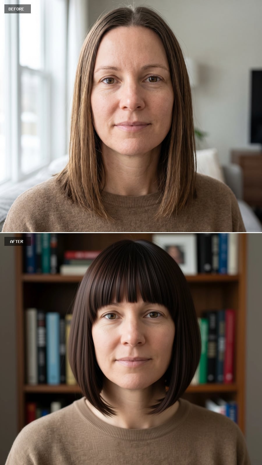 Blunt Bob, Dark Enough to Reset Everything She Thought About Her Hair