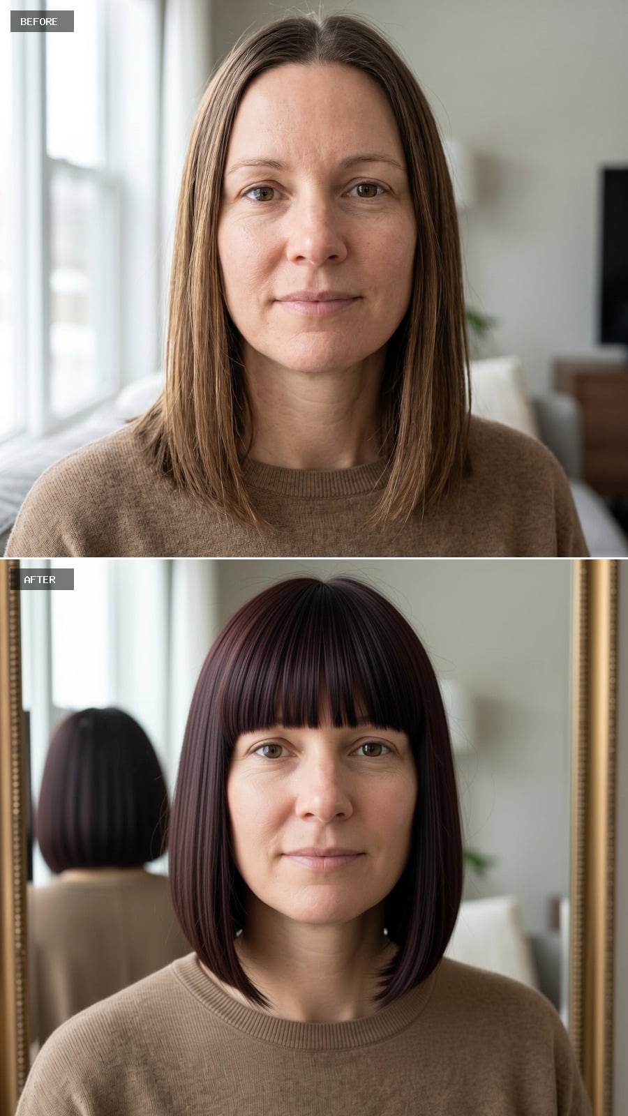 Burgundy Bob With Bangs: When the Cut Stops Apologizing for Itself
