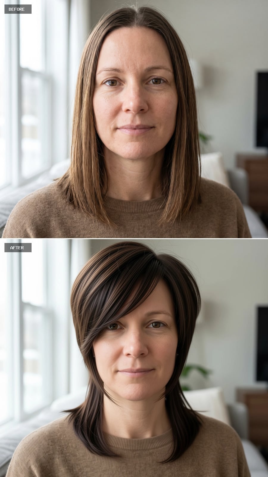 Darker, Shorter, Side-Swept, and Suddenly Ten Years Disappeared