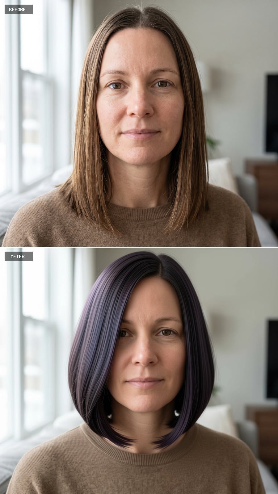 Purple-Black Bob, Blunt Enough to Mean It