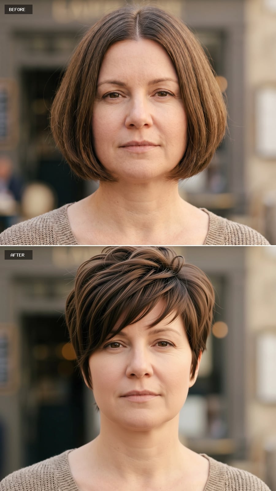 Cropped and Layered at the Crown, With Bangs That Do the Heavy Lifting