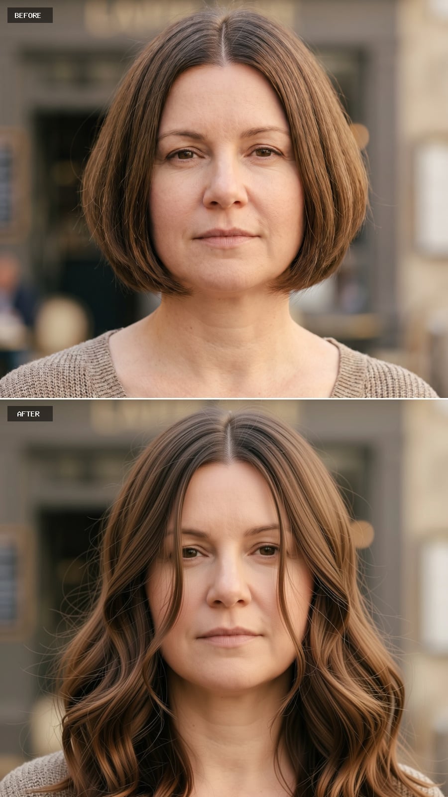 Longer Lengths With a Soft Wave That Give a Round Face Room to Breathe