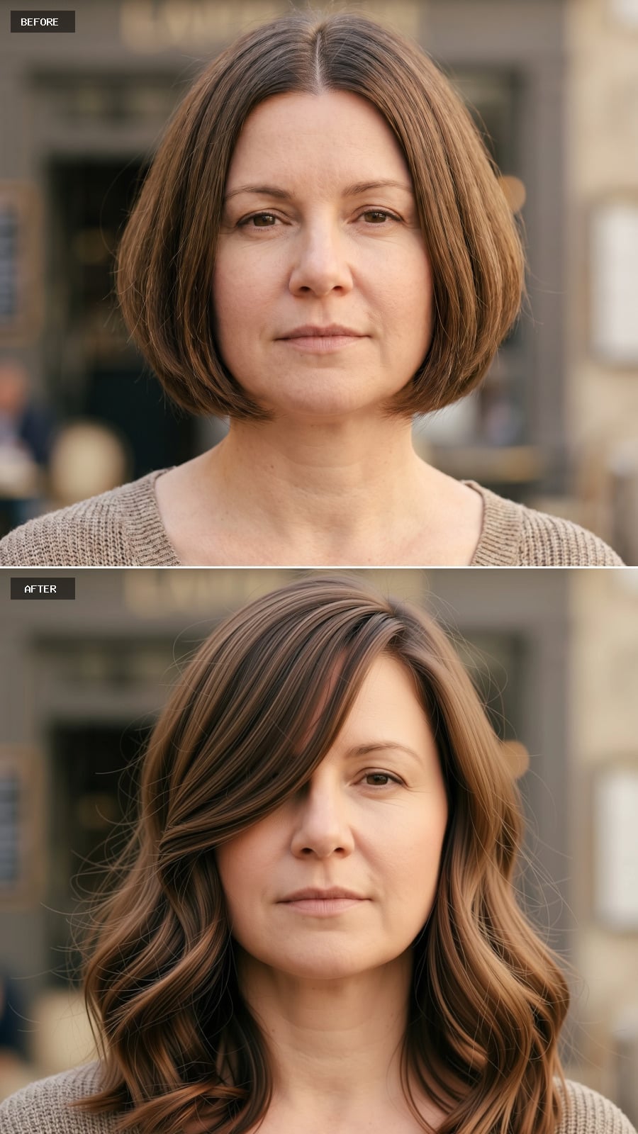 Swept Side-Part Length With Highlights That Rewrite a Round Face's Proportions