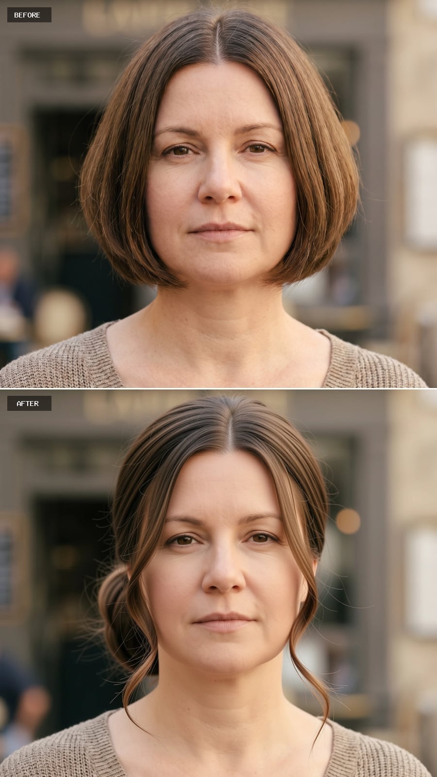 Upswept and Loose at the Edges, Built to Give a Round Face Something to Follow