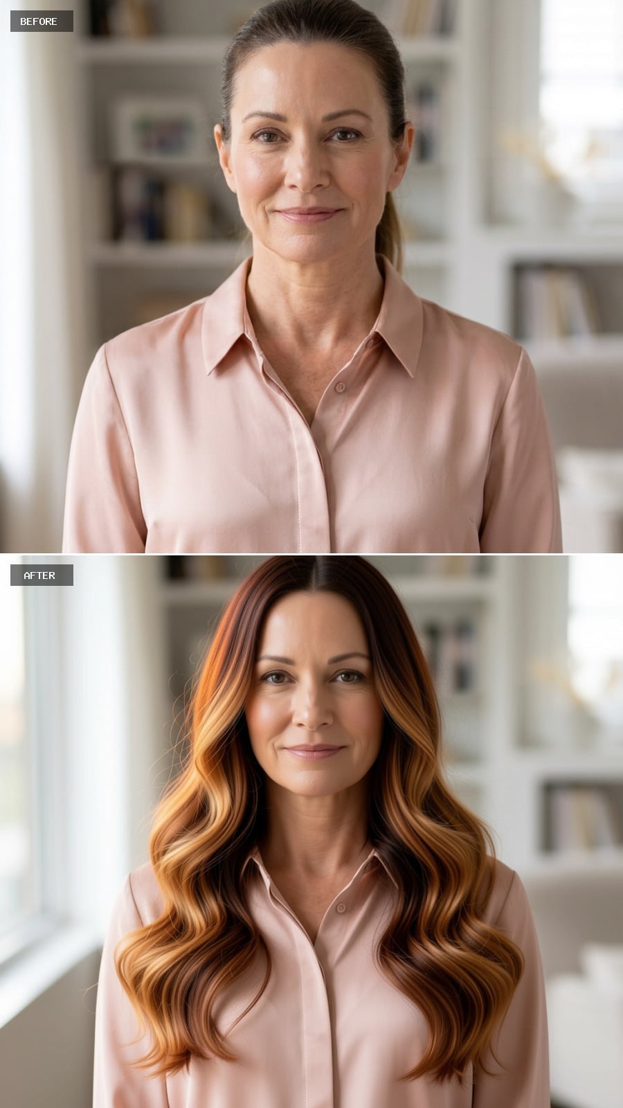Copper Ombré, Long Waves, and a Color That Knows Exactly What It's Doing