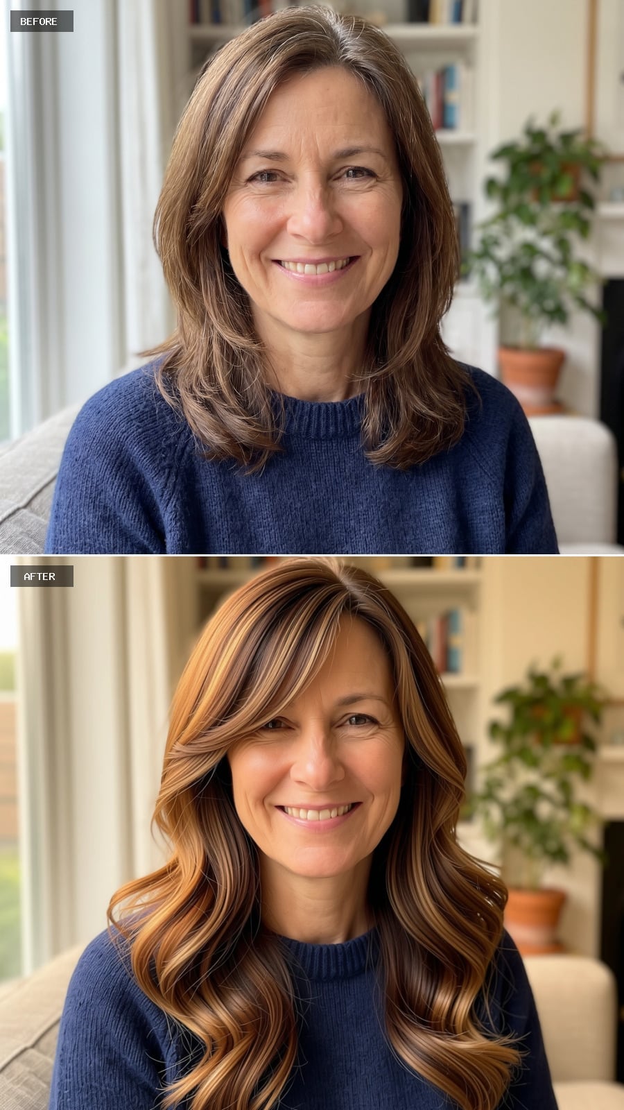 Curtain Bangs and Caramel Balayage That Stop People Mid-Conversation