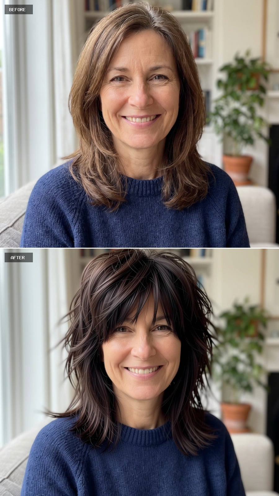 Textured Shag, Heavy Fringe, and an Inky Brown That Holds the Shape