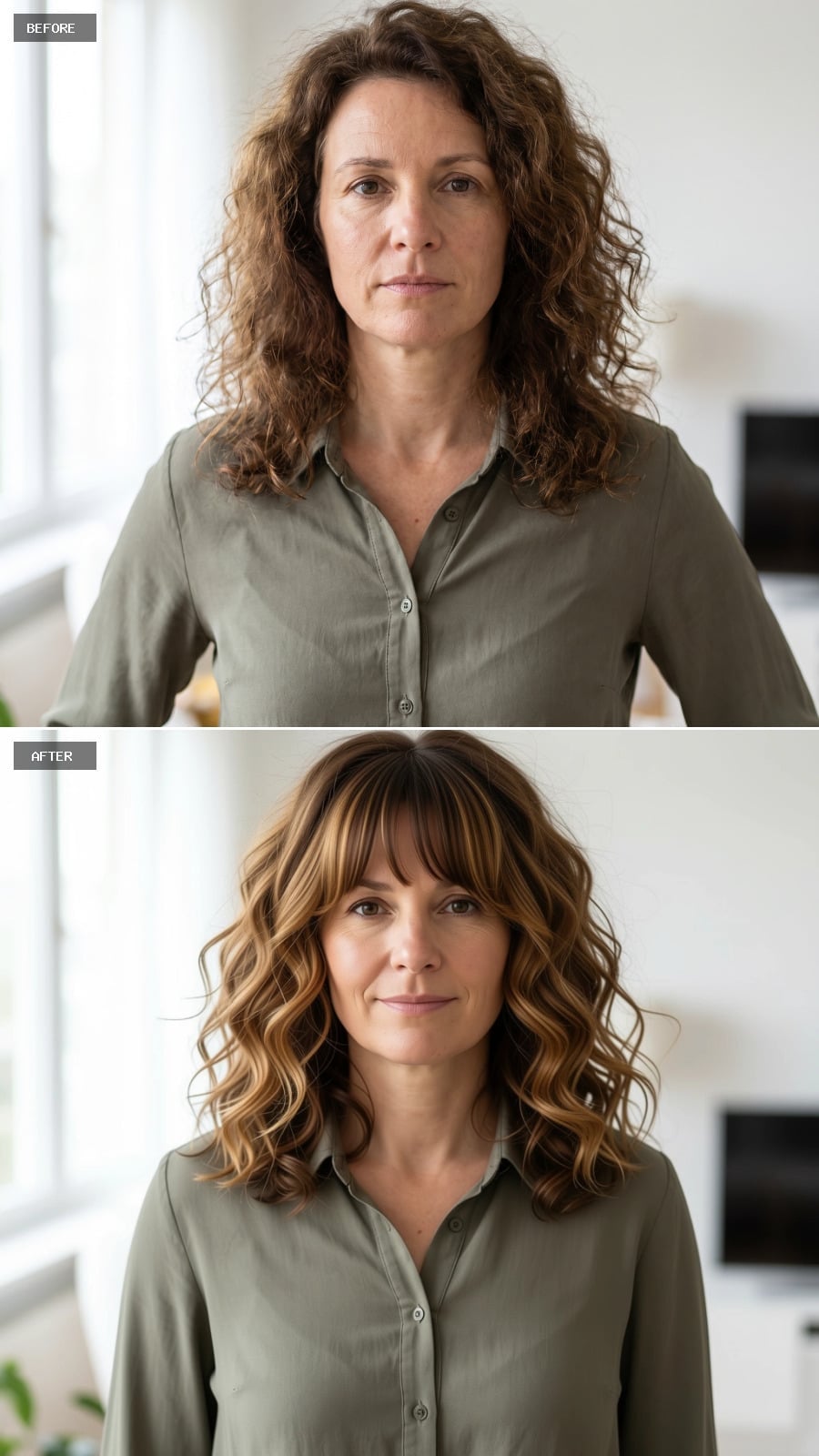Bangs and Balayage Together Do Something Neither Could Do Alone