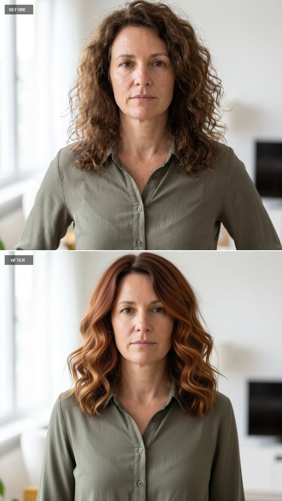 Copper Balayage and Soft Waves Prove Polished Doesn't Mean Perfectly Straight