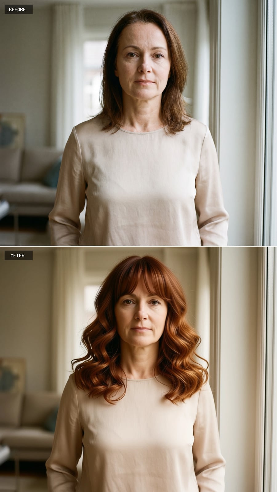 Copper Waves With a Soft Full Fringe