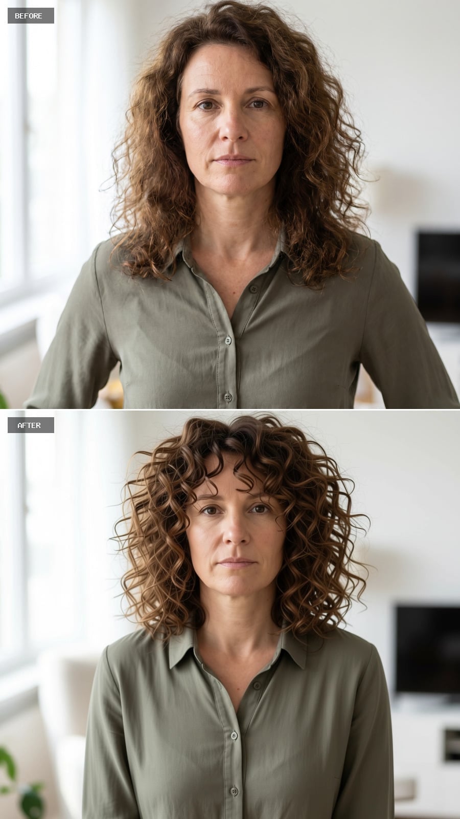 Curly Hair With a Fringe That Finally Looks Like a Choice