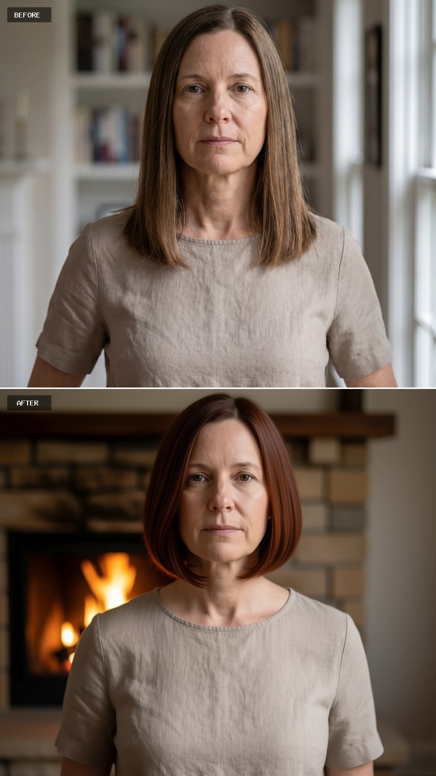 Firelight, a Bob, and the Color That Finally Made Fine Hair Look Intentional