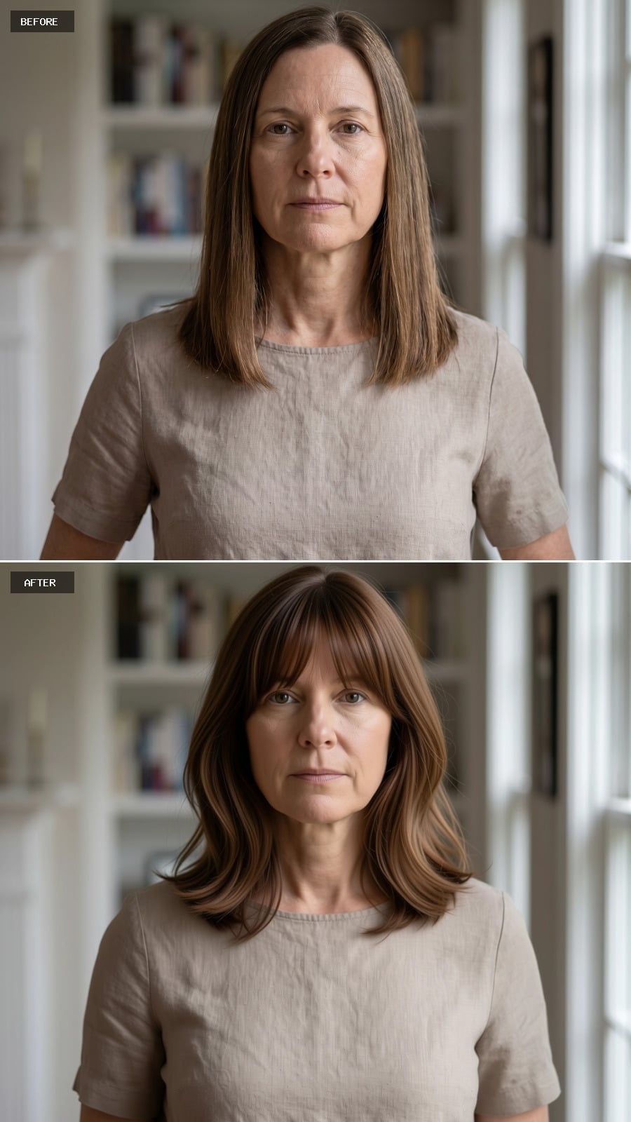 Layers With Bangs at 54: Fine Hair Finally Got the Structure It Needed