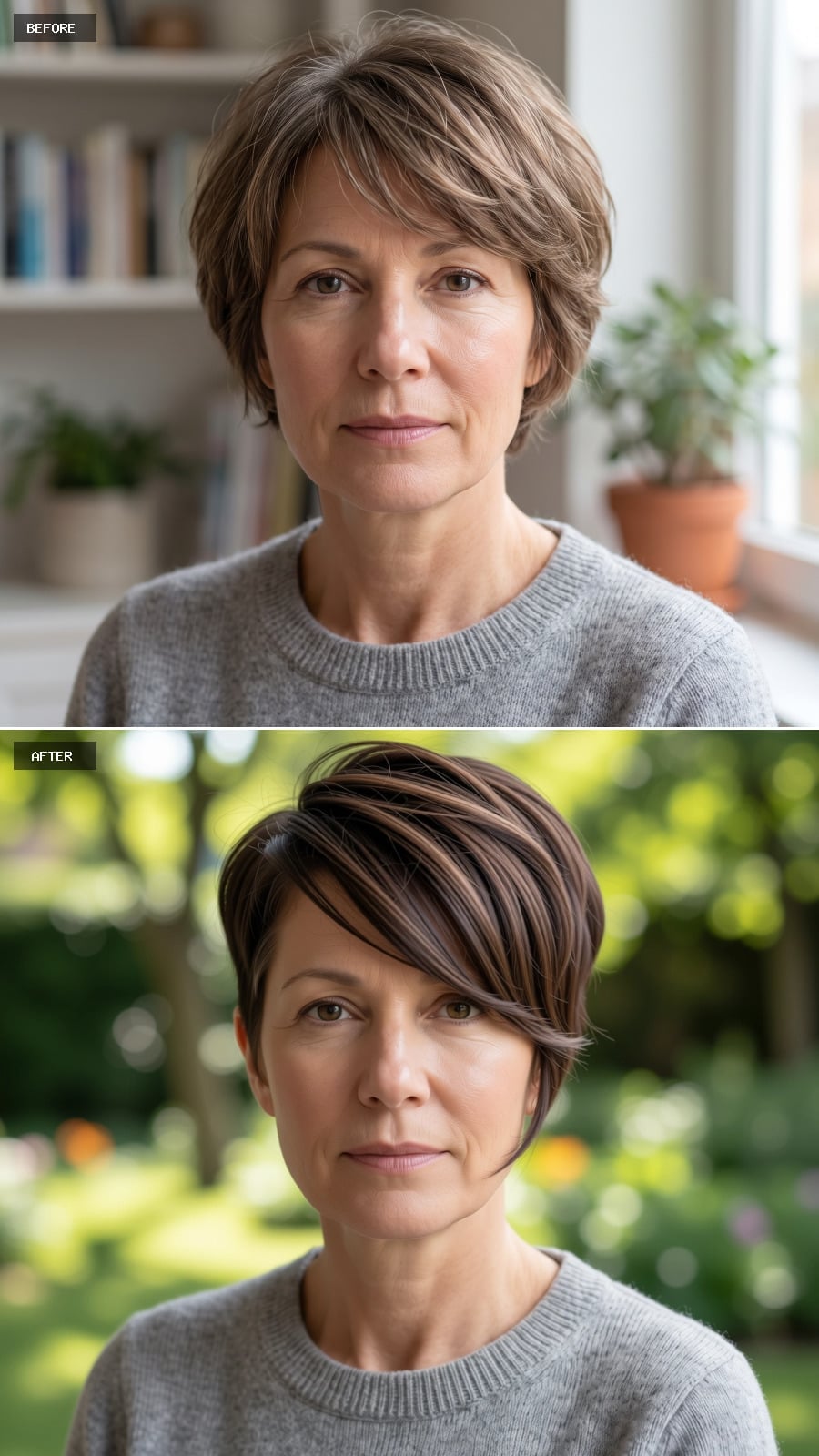 Dark Chocolate, Side-Swept, Highlighted Once—Round Faces Reconsider Everything