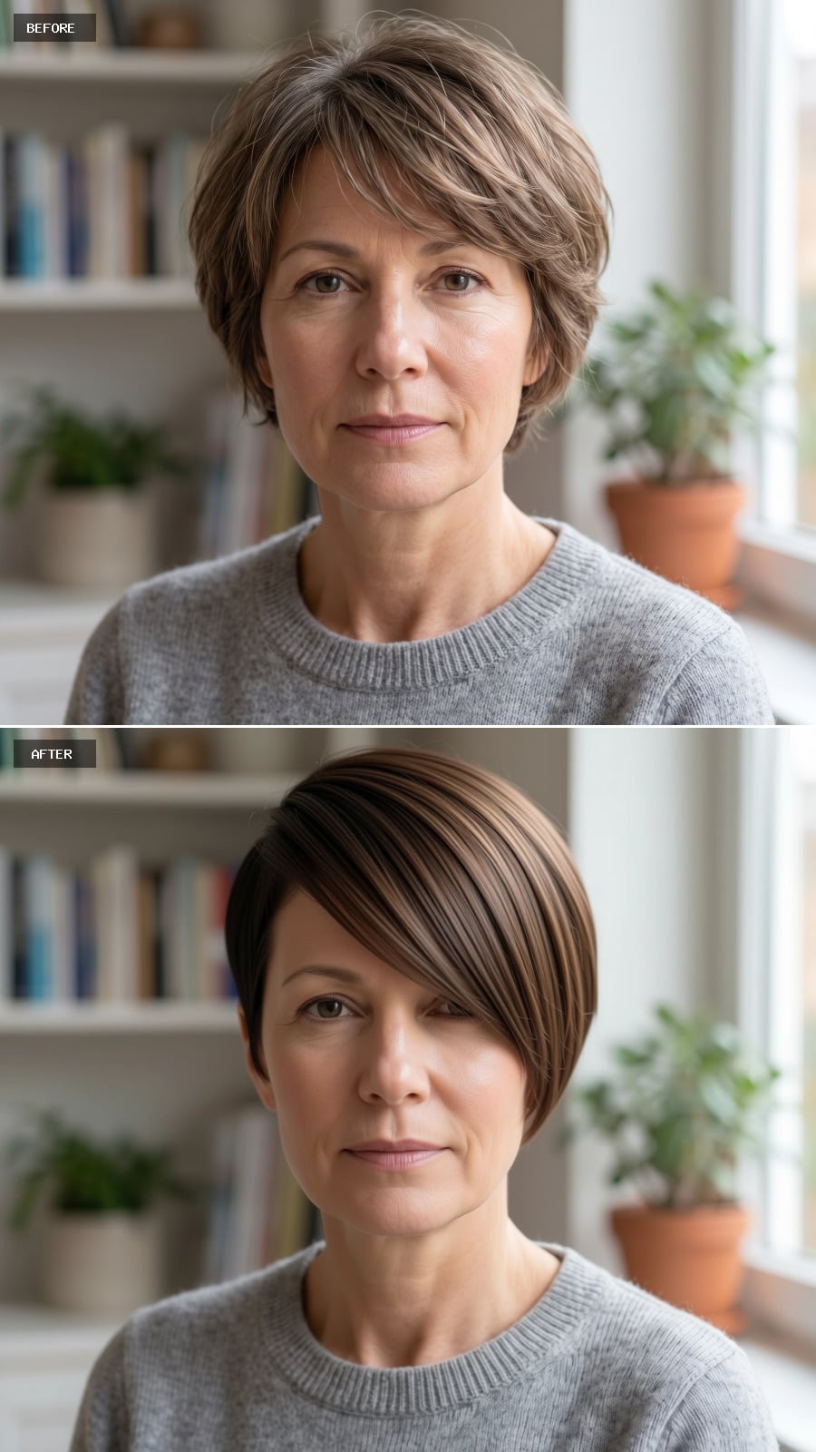 Dark, Smooth, Side-Swept—Round-Face Logic Gets Quietly Dismantled
