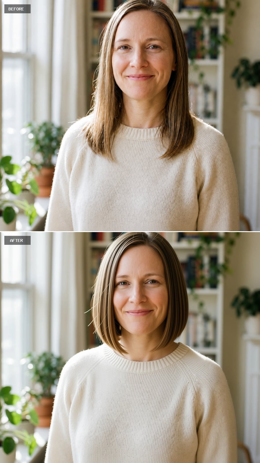 Blunt Bob Cut Into a Shape That Actually Shows Up on Camera