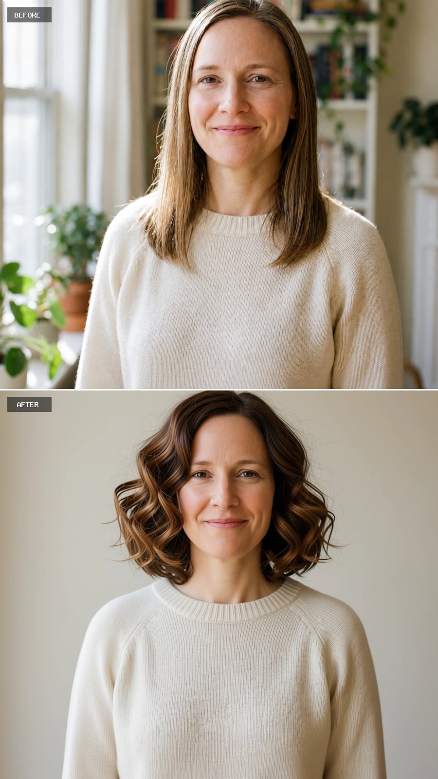 Brunette Waves Cut Short Enough to Finally Own the Frame