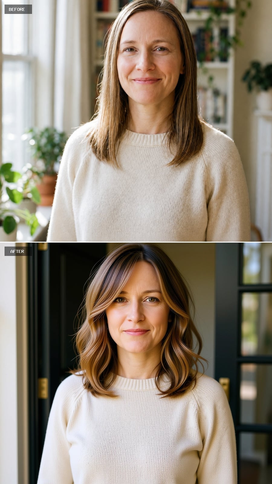Curtain Bangs and Waves That Finally Gave Her Hair a Shape the Camera Respects