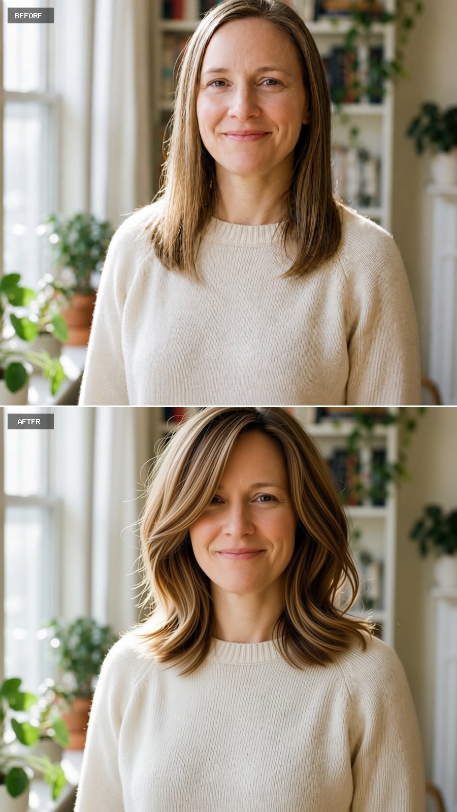 Highlights Cut Into Layers That Finally Give Her Hair a Shape Worth Photographing