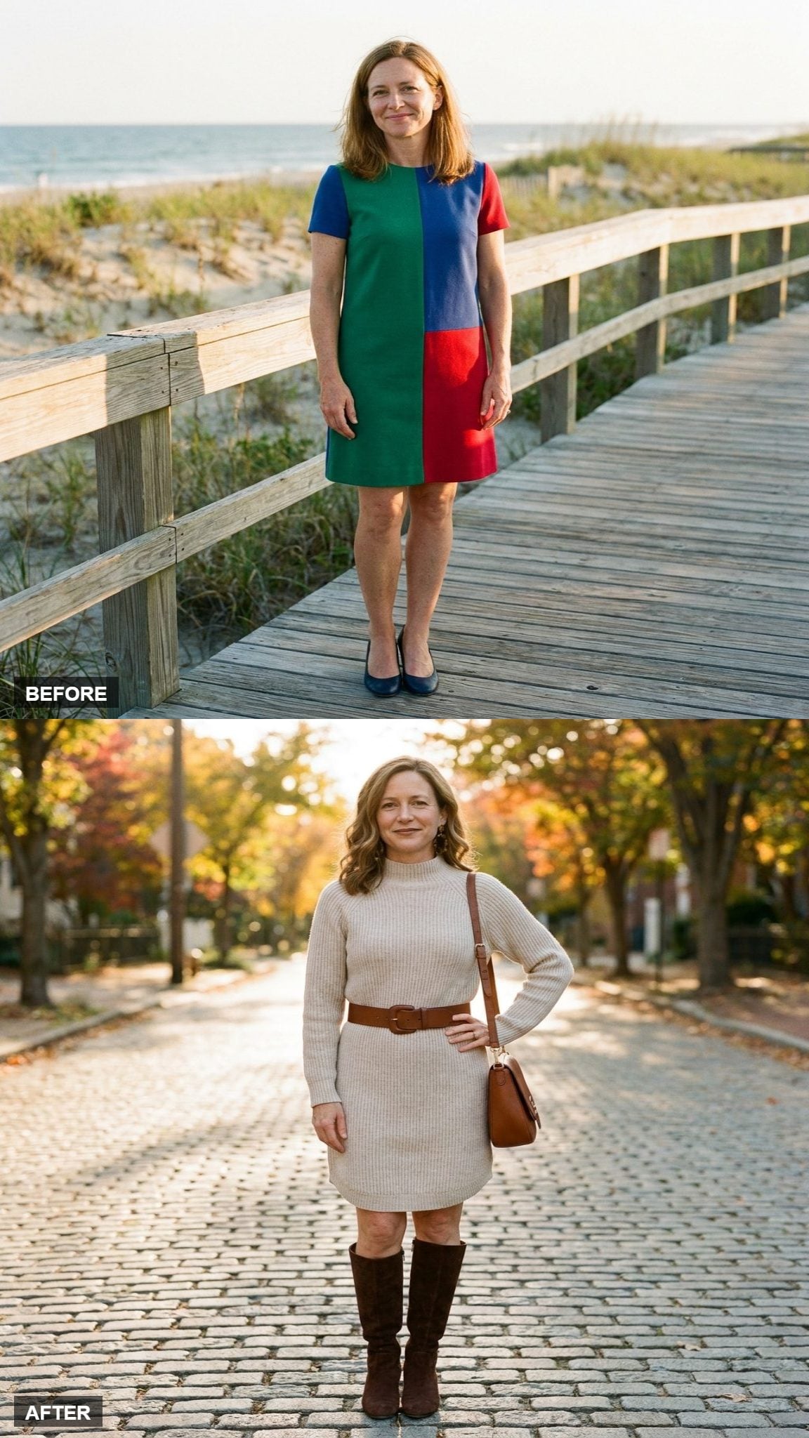 The Shift Turned Weekend-Ready in a Ribbed Sweater Dress and Boots