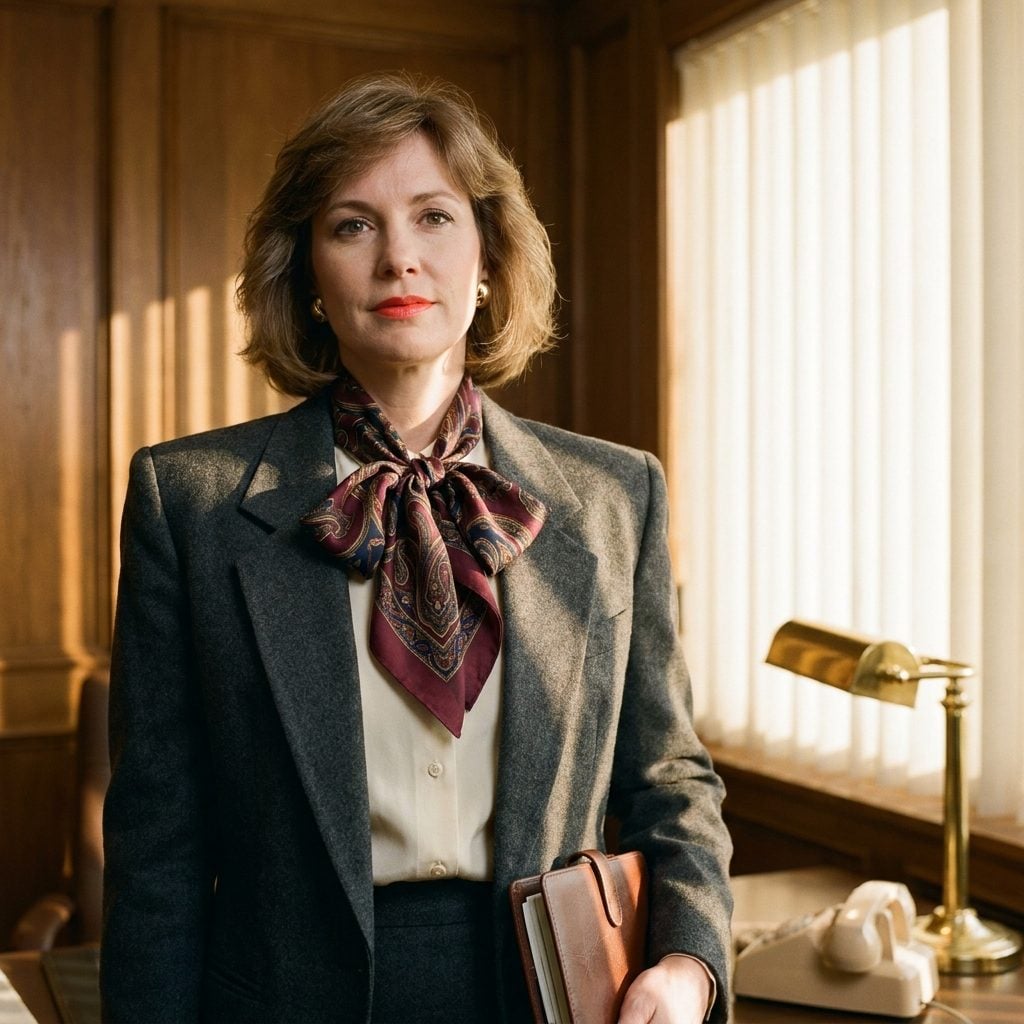 The Silk Scarf Tied at the Neck Like You Were About to Board a Concorde