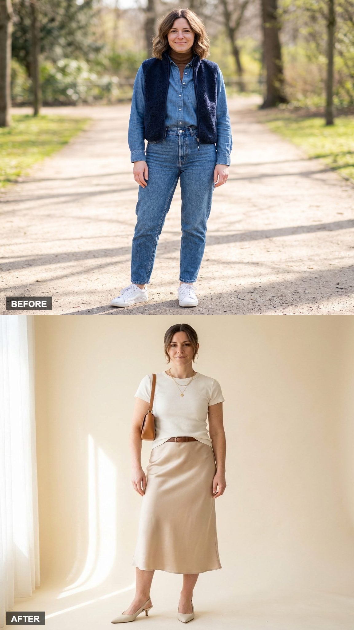 The Slip Skirt and Tucked Tee, Fully Modernized