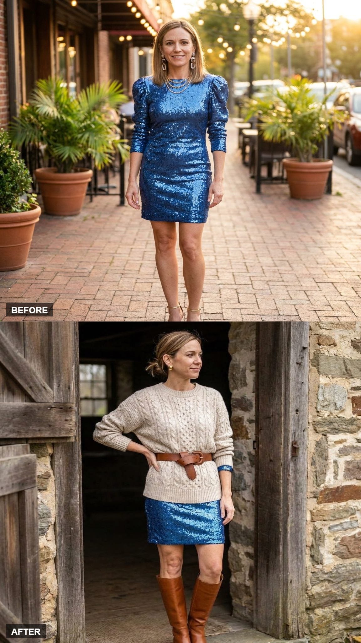 Slouchy Knit Half-Tucked for Off-Duty Ease