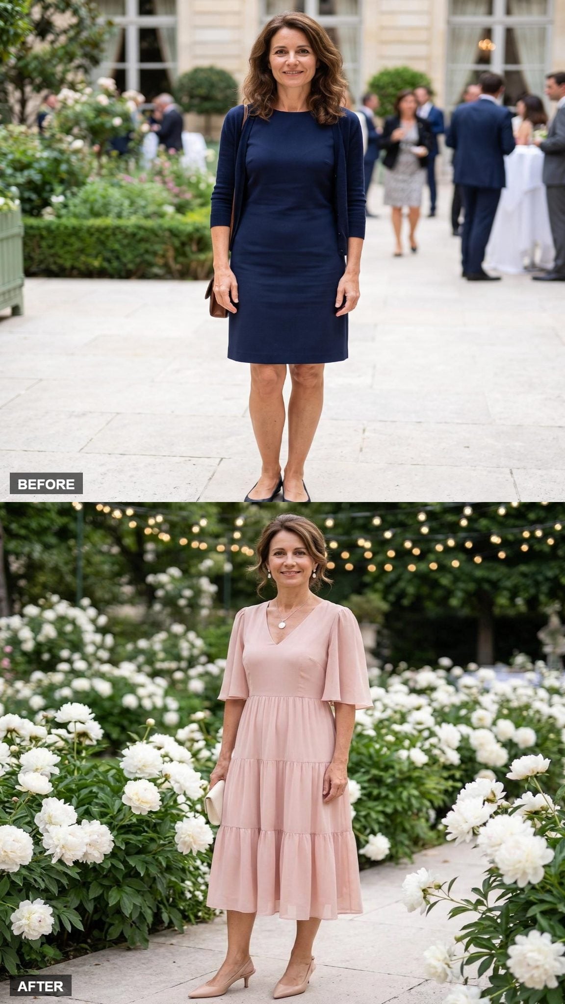 Spring Baby Shower in Blush Chiffon and Mother-of-Pearl
