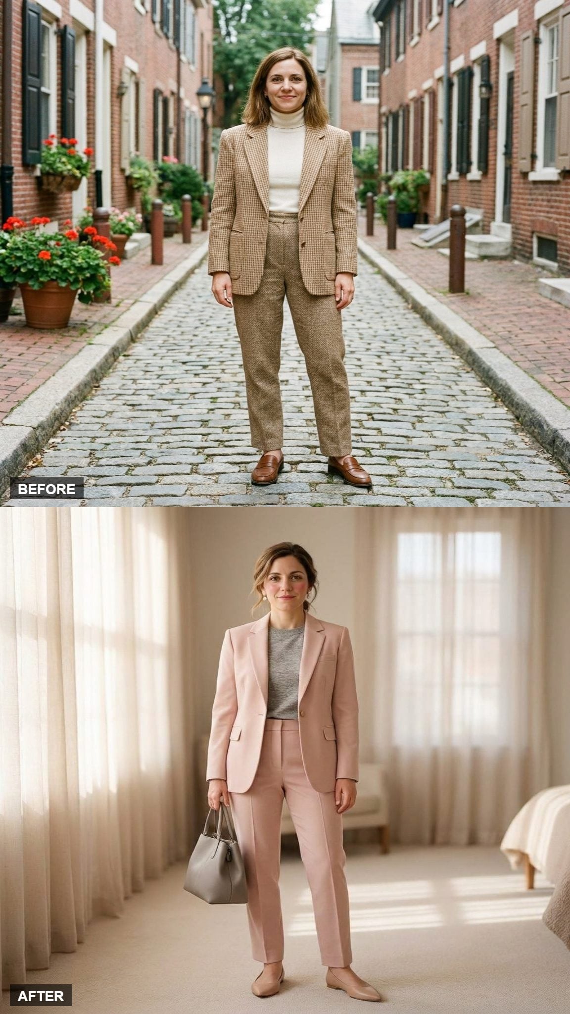 Sunday Best in Soft Blush and Gray Marl