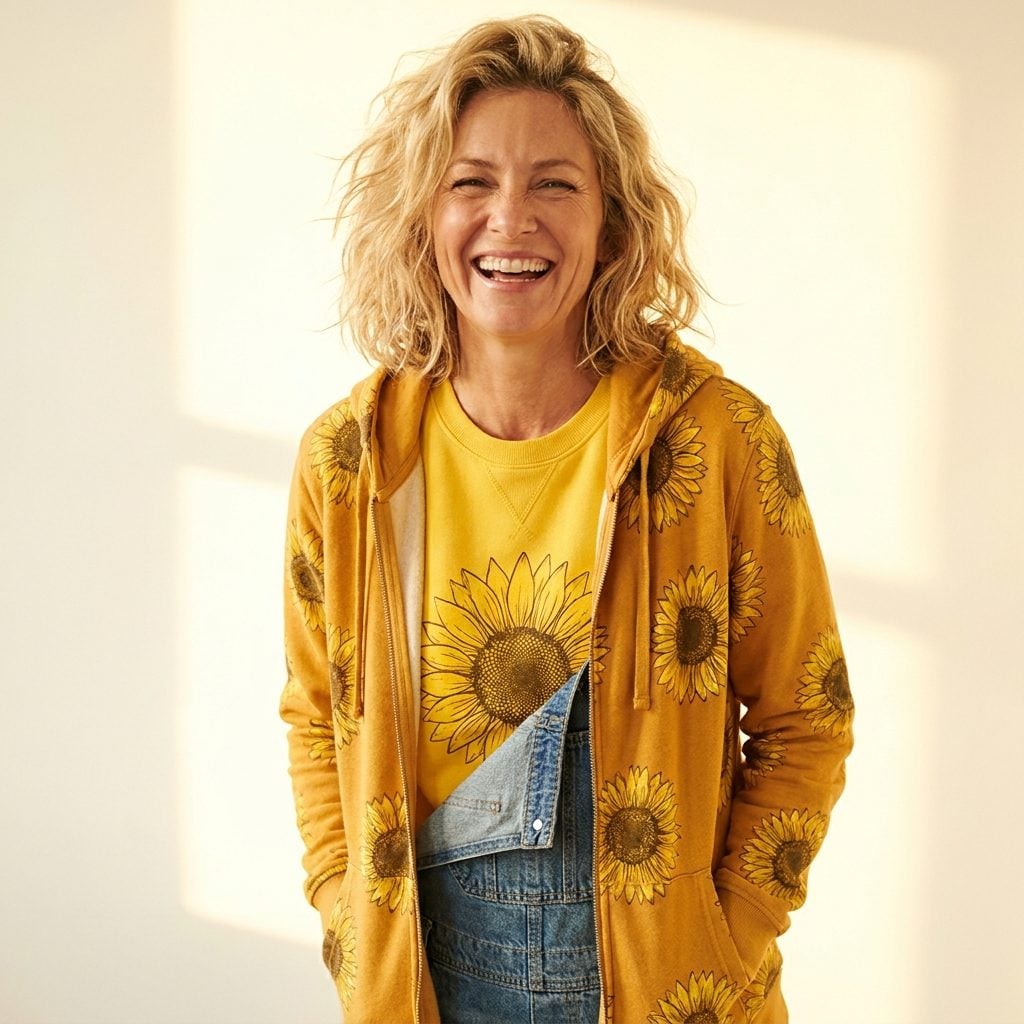 The Sunflower Sweatshirt That Came in Both Crew-Neck and Zip-Up