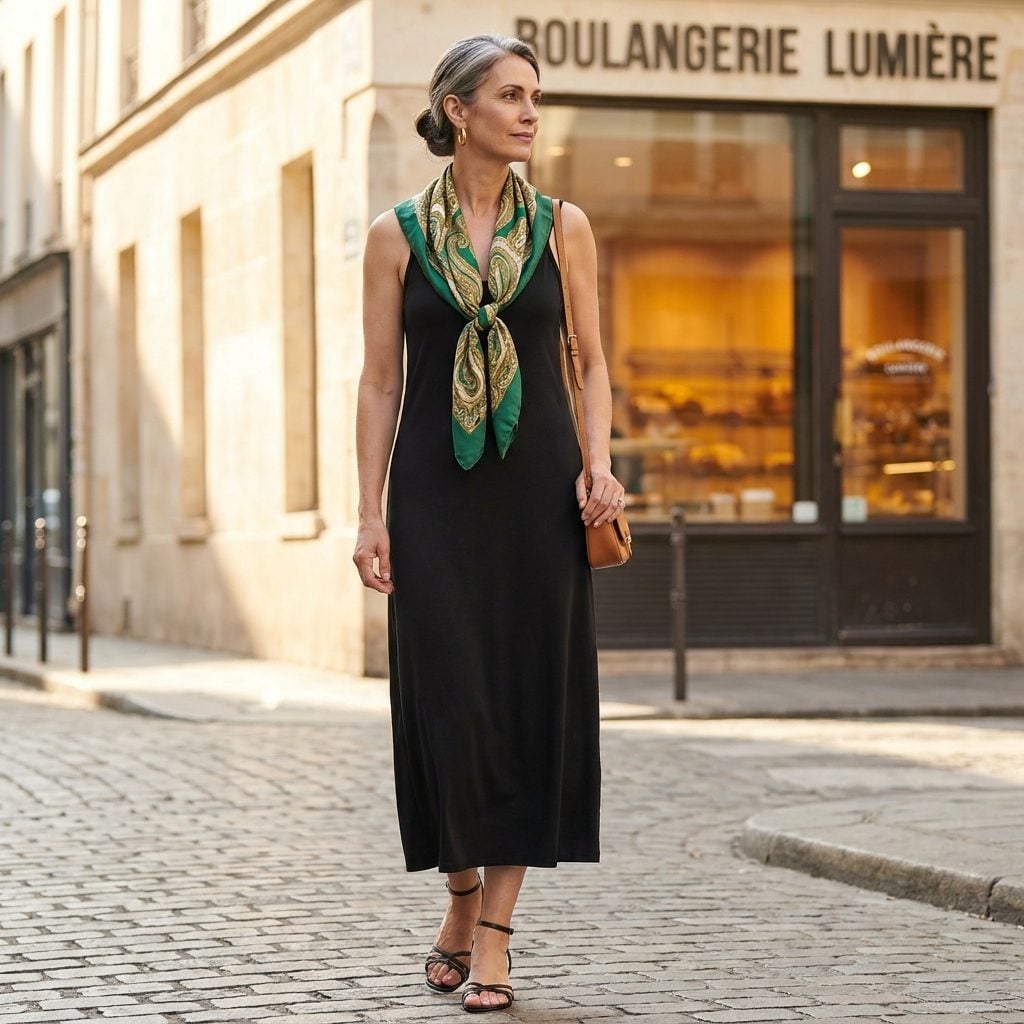Swap the Straps for a Vintage Silk Scarf Tied Through the Shoulder Loops