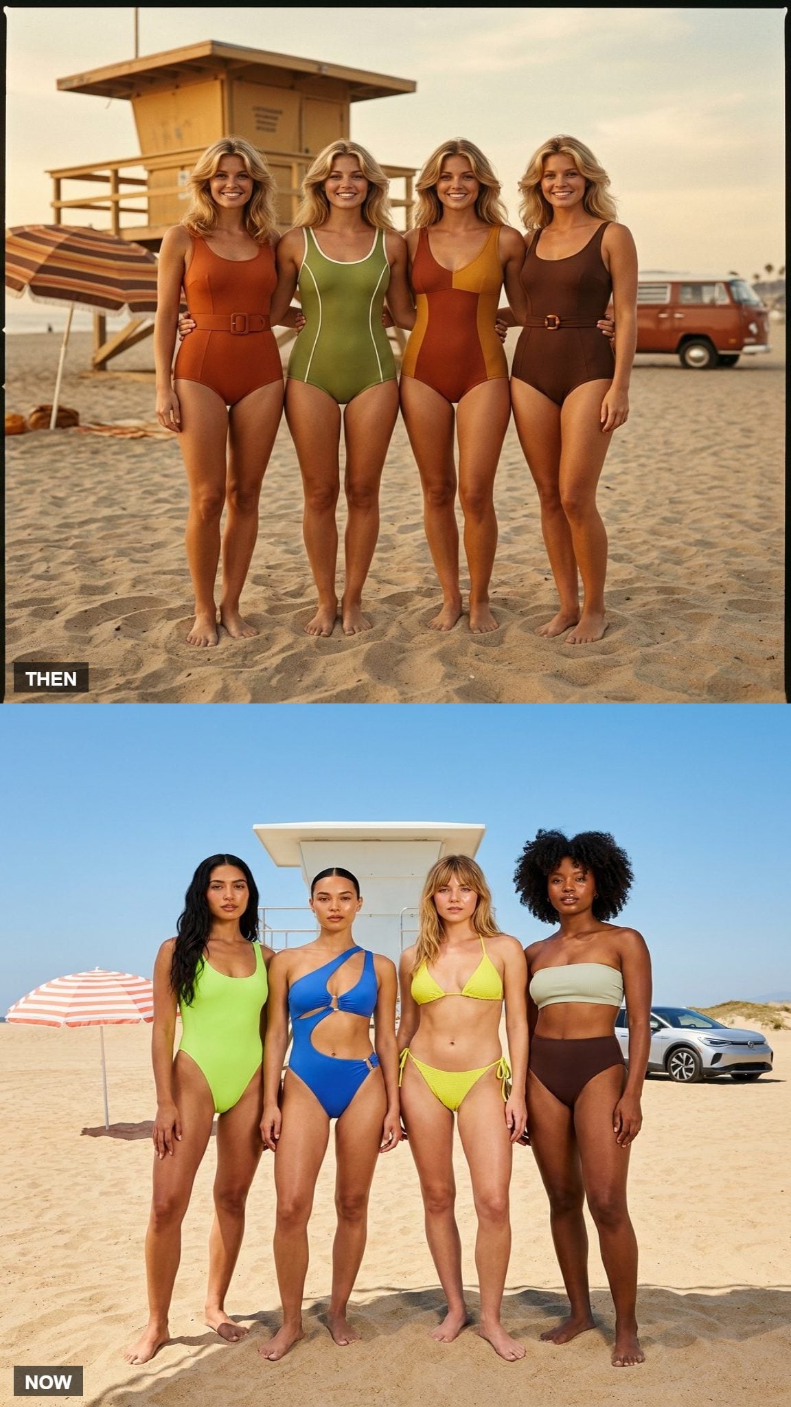 The Swimsuit Color Palette Traded Earth Tones for Anything Goes