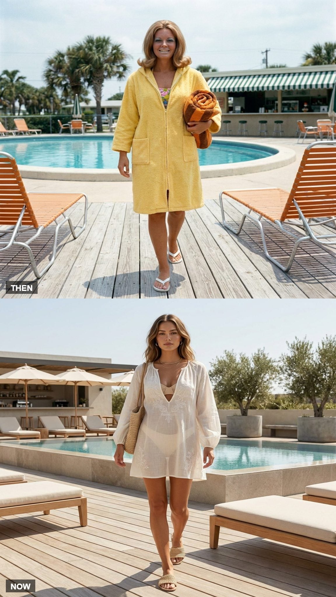 The Swimsuit Cover-Up: Terry Cloth Robe vs. Sheer Resort Dress