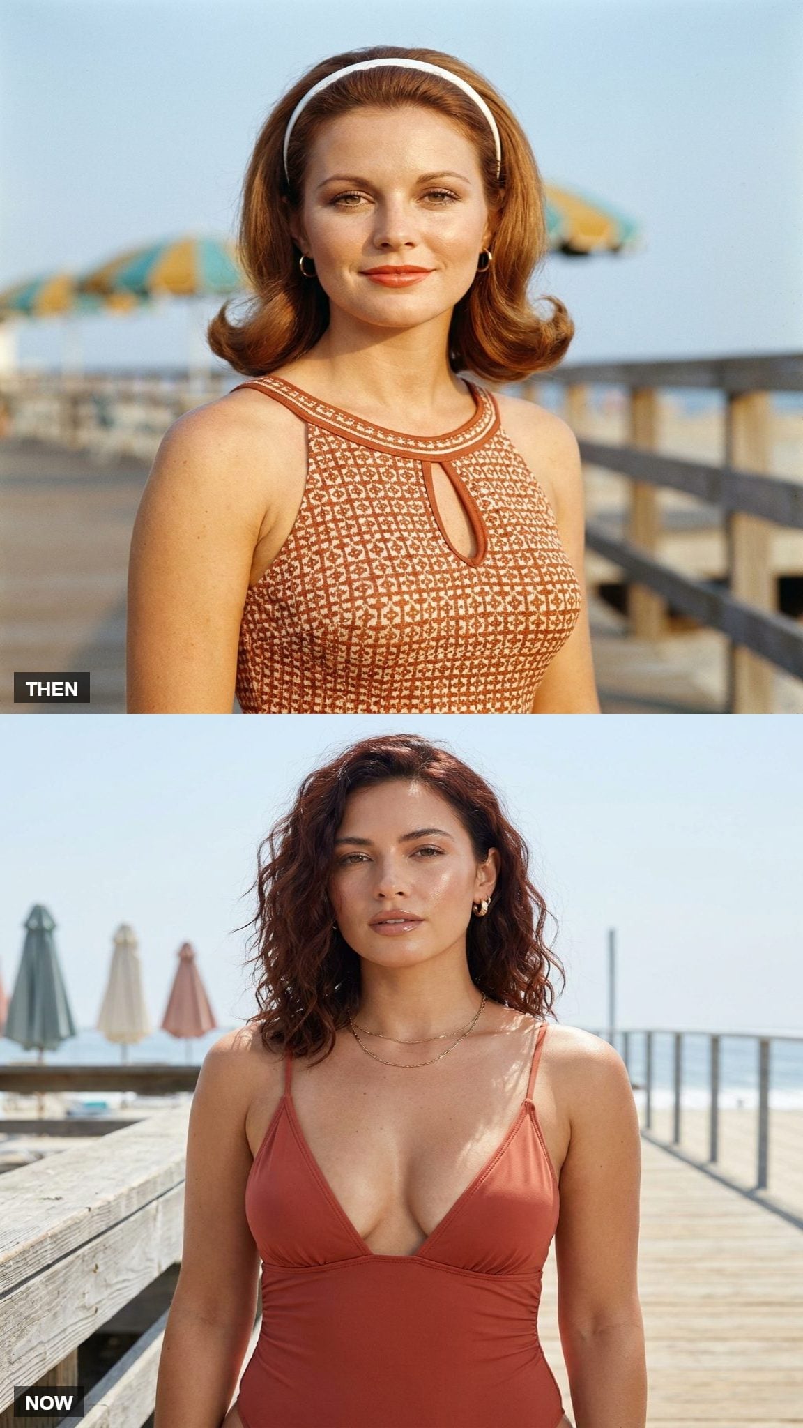 The Swimsuit Neckline Went From Prim to Practically Nonexistent