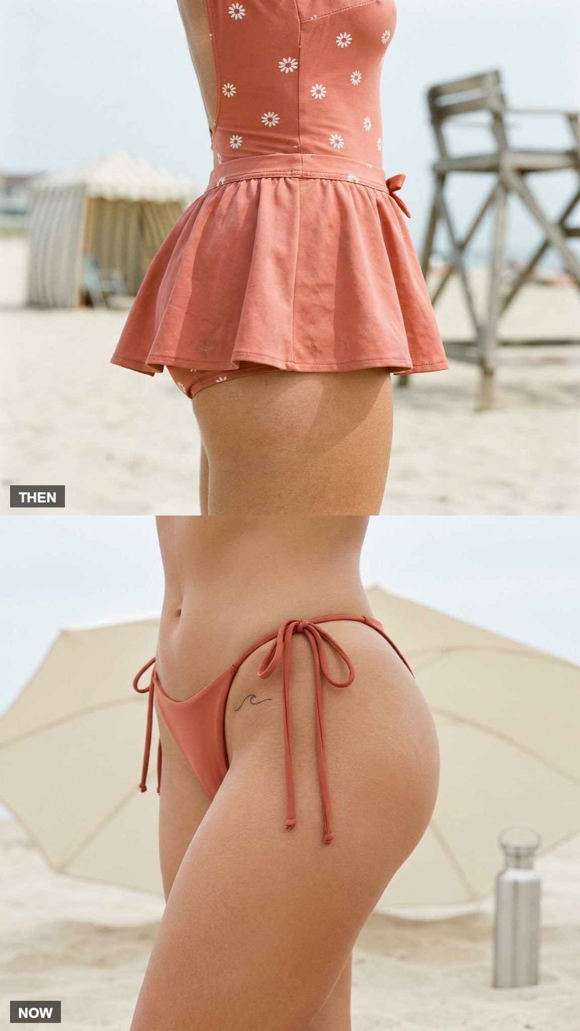 The Swimsuit Silhouette at the Hip: From Skirted Coverage to the String