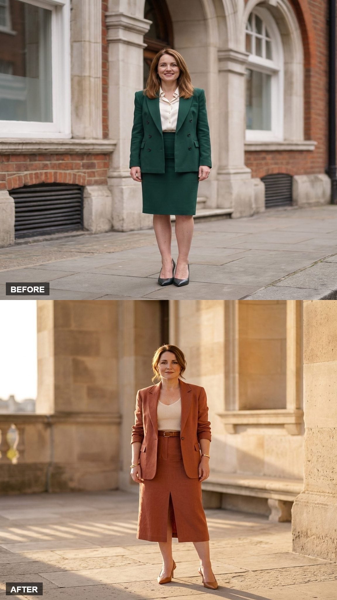 Terracotta Suiting for the Woman Who Walked In Late and Owned It
