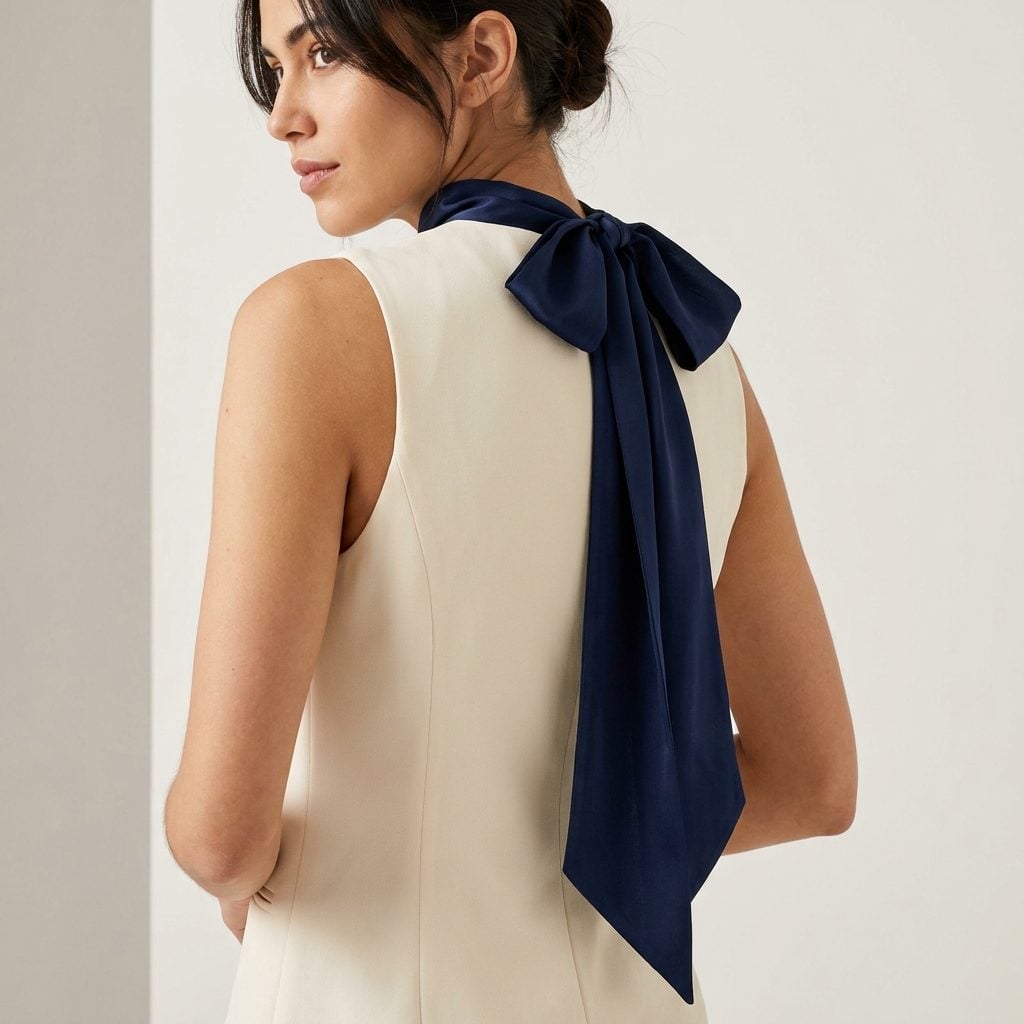 Tie It in a Large Bow at the Back of the Neck Over a Sleeveless Top