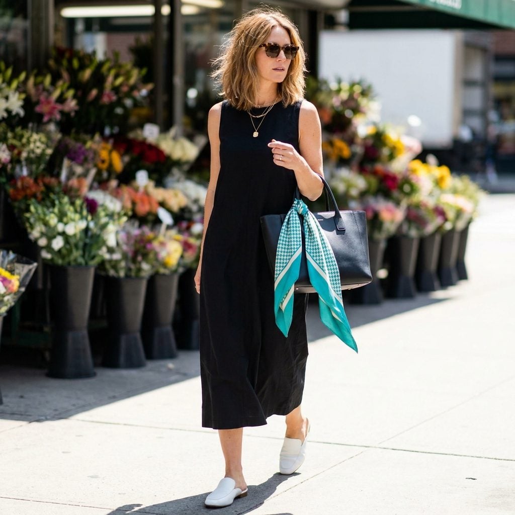 Tie It to Your Bag Handle and Let It Drape Down One Side