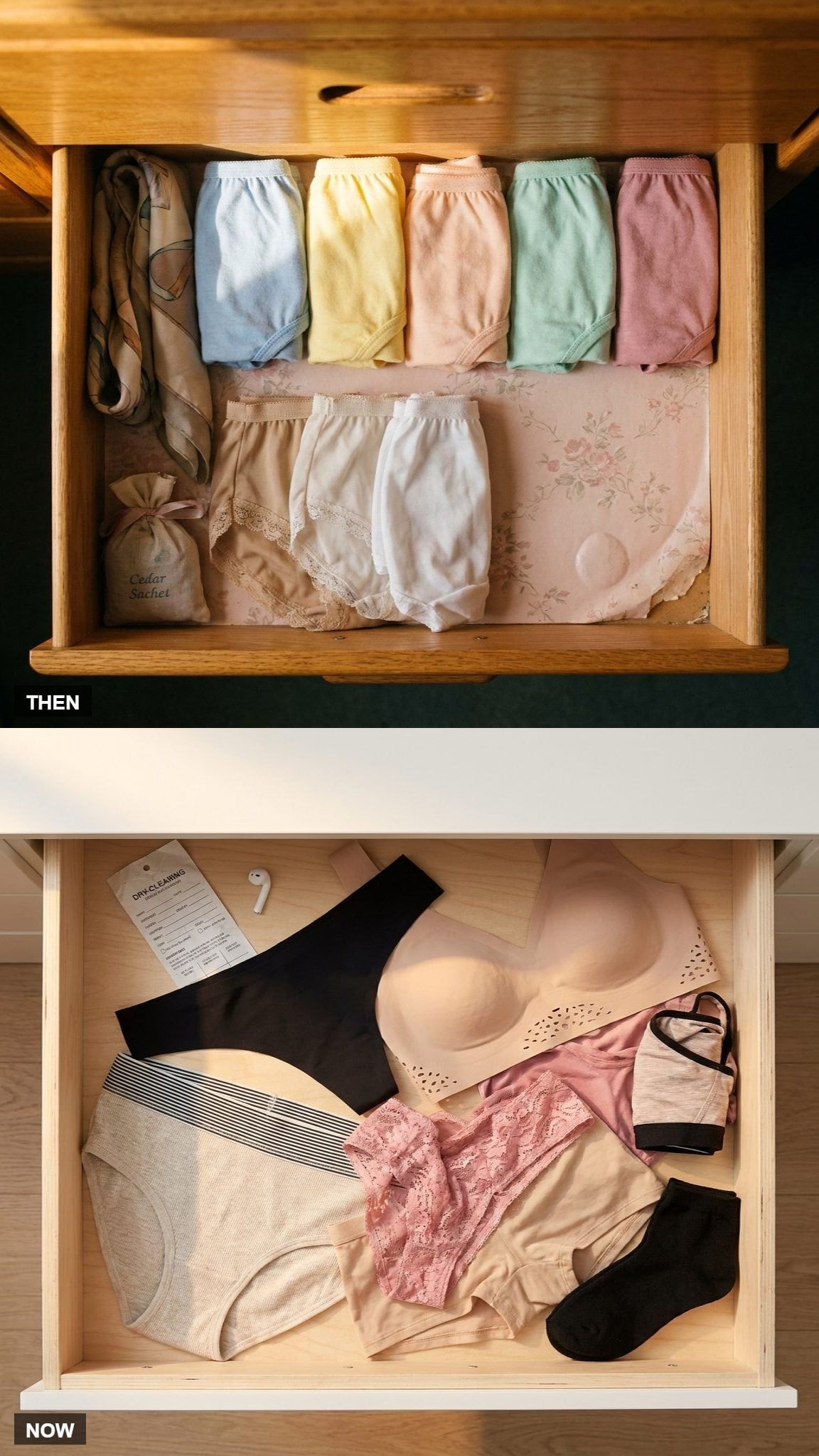 The Underwear Drawer That Looks Like a Lingerie Shop Display Versus the One That's Just a Pile