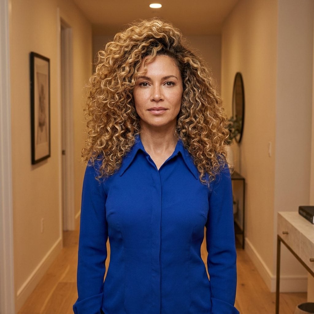 Voluminous Curls With a Deep Side Part, Old Hollywood Gone Loud