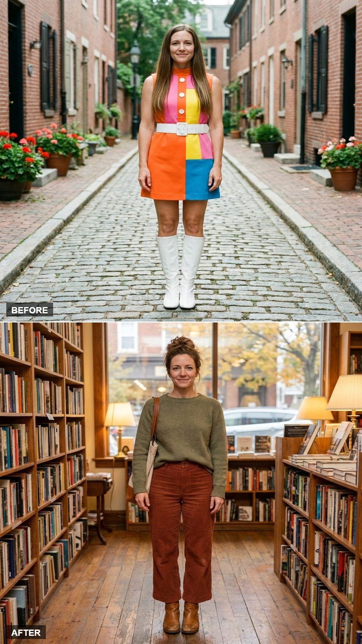 Weekend Bookshop Warmth in Rust Corduroy