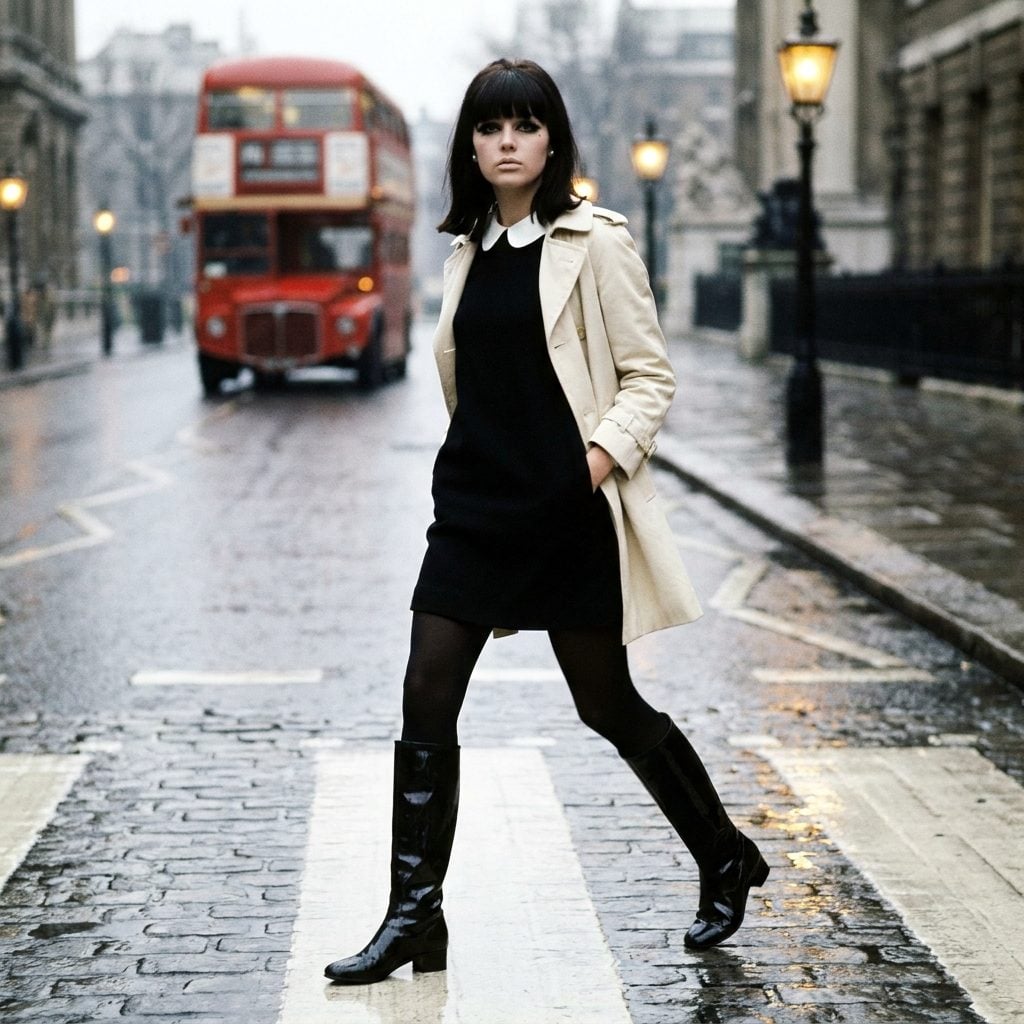 The Wet-Look PVC Boot in Jet Black That Only Made Sense Under a Miniskirt