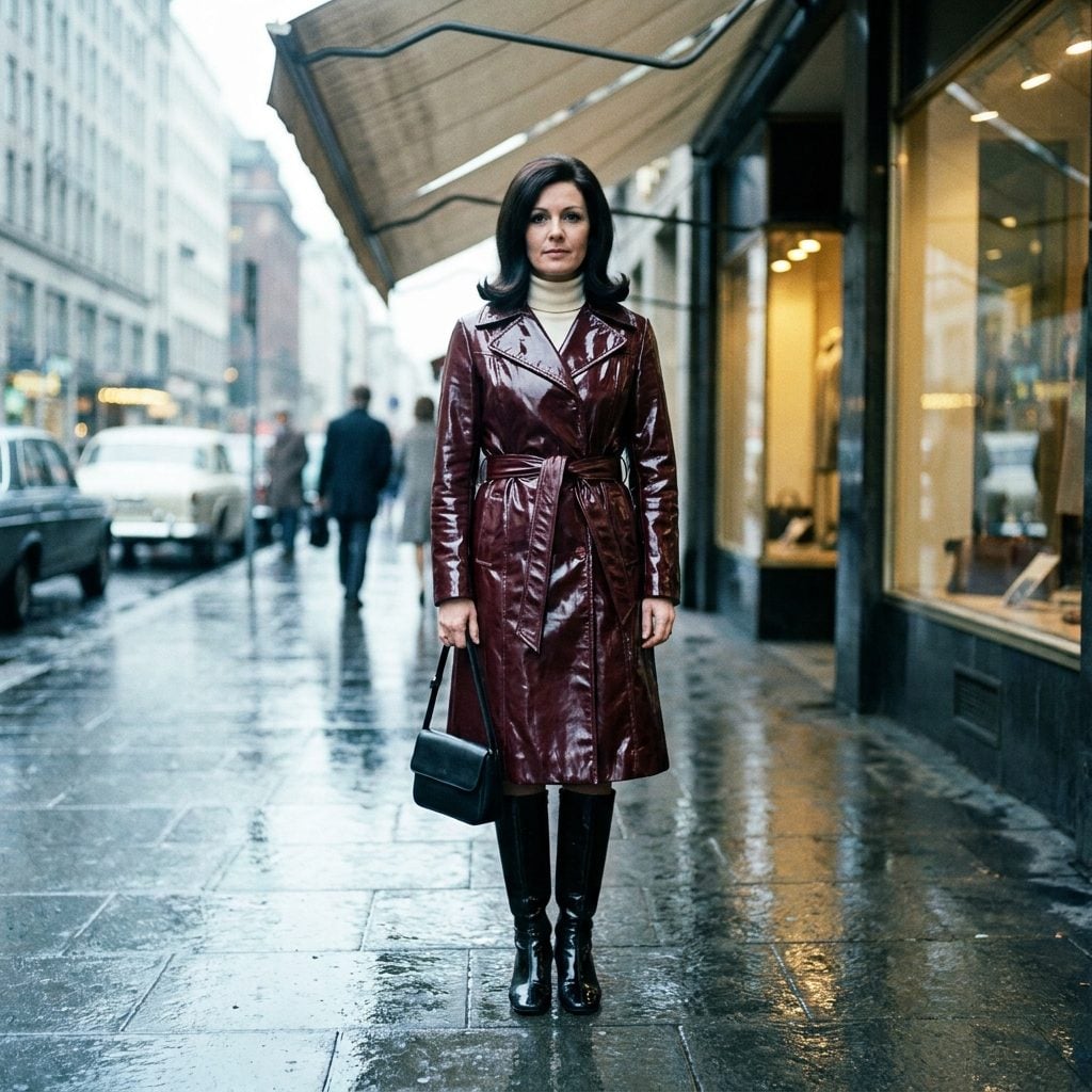 Wet-Look Vinyl Trench Coats That Squeaked When You Walked