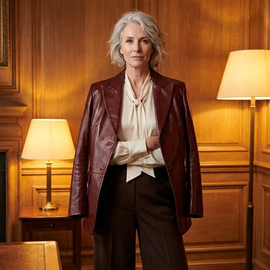 The Wide-Lapel Leather Blazer That Ran the Room