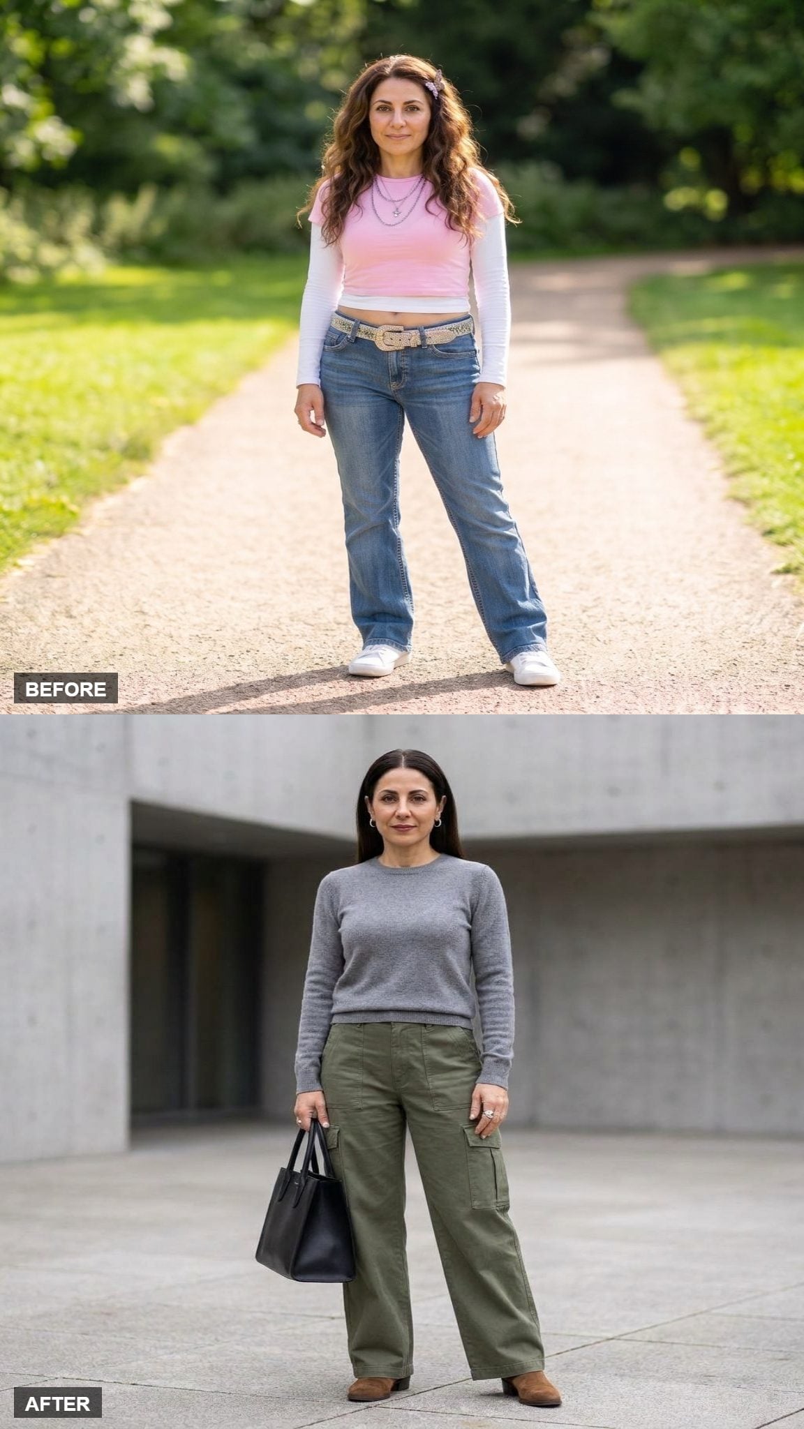 Wide-Leg Cargo and Cashmere
