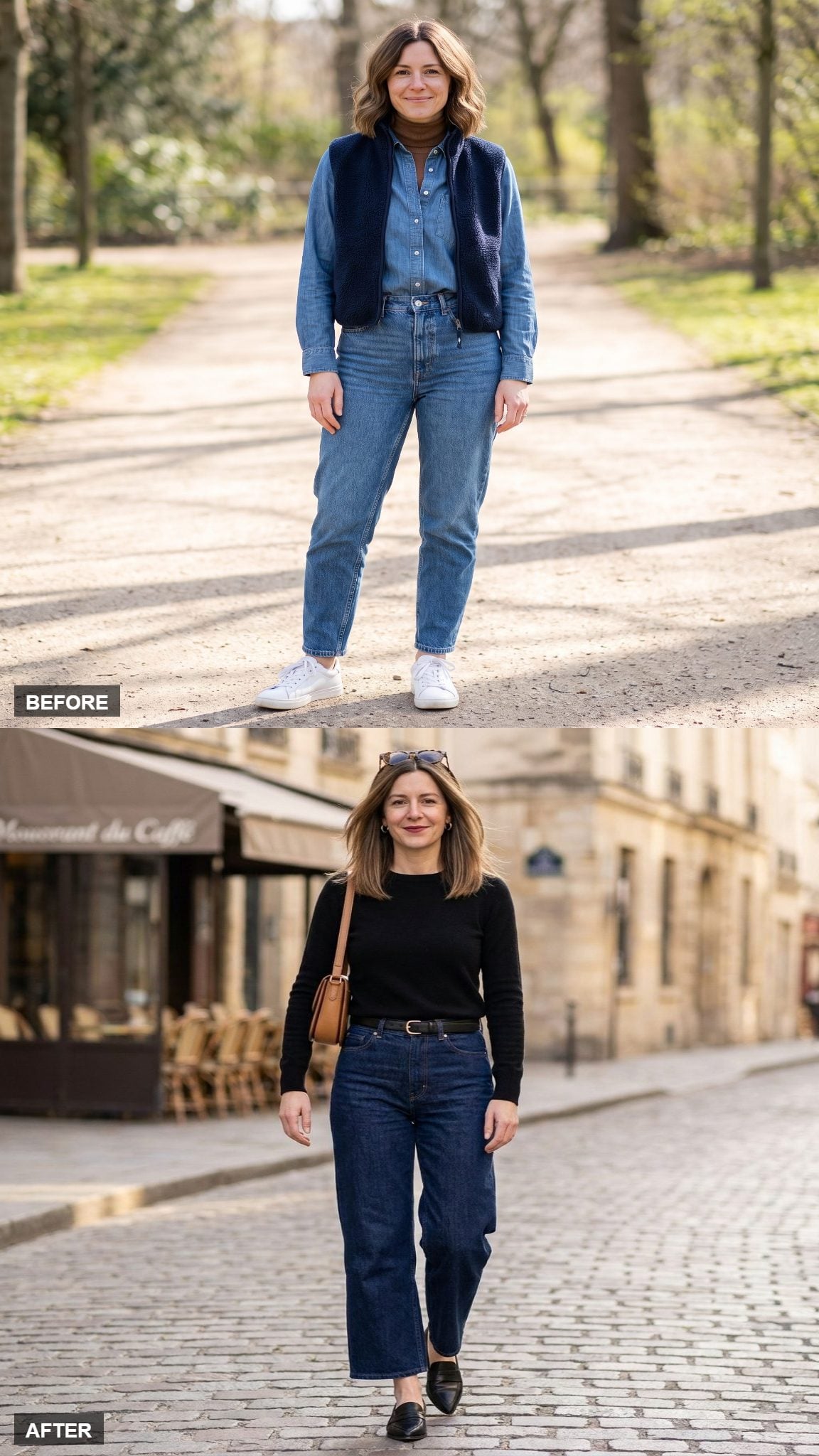 The Wide-Leg Jean and Fine Knit, No Effort Required
